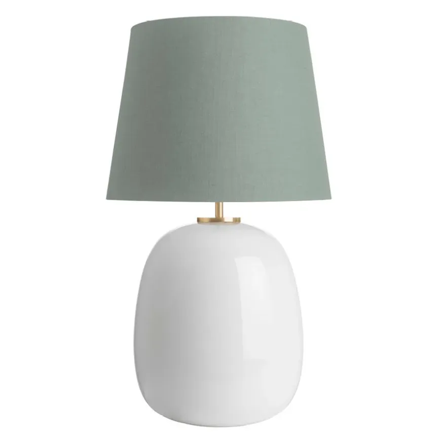 Austra Bordlampe Hvit 40*30*38 Blågrønn skjerm