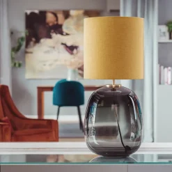 Austra Bordlampe Hvit 35*30 Sort skjerm