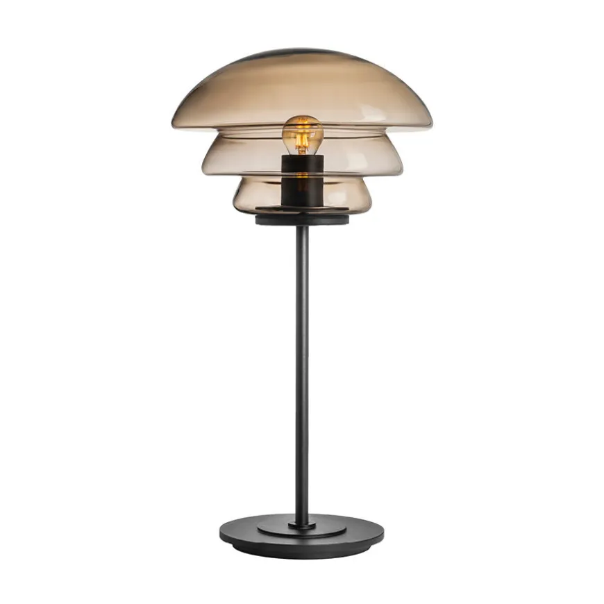 BORDLAMPE 4006 KAKAO MED SORT METALLFOT