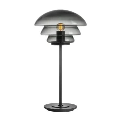 BORDLAMPE 4006 RØKGRÅ MED SORT METALLFOT