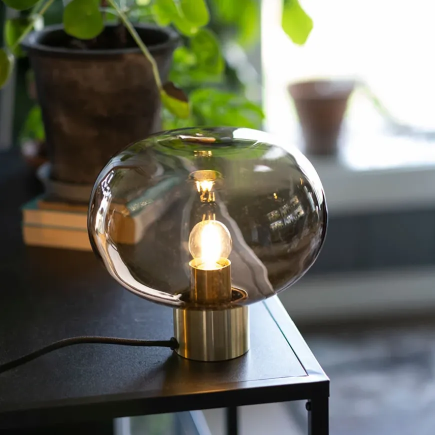 BORDLAMPE 4169 SMALL KAKAO M. MESSING SOKKEL
