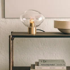 CRYSTAL STONE BORDLAMPE KLAR M/SODA