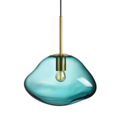 CRYSTAL STONE PENDELLAMPE BLÅGRØNN