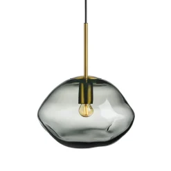 CRYSTAL STONE PENDELLAMPE LYS RØKGRÅ