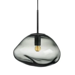 CRYSTAL STONE PENDELLAMPE LYS RØKGRÅ