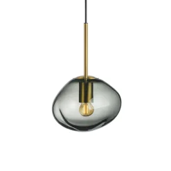 CRYSTAL STONE PENDELLAMPE LYS RØKGRÅ
