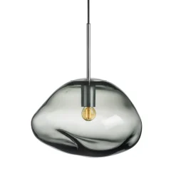CRYSTAL STONE PENDELLAMPE LYS RØKGRÅ