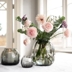 ELLA VASE 22 CM RØKGRÅ
