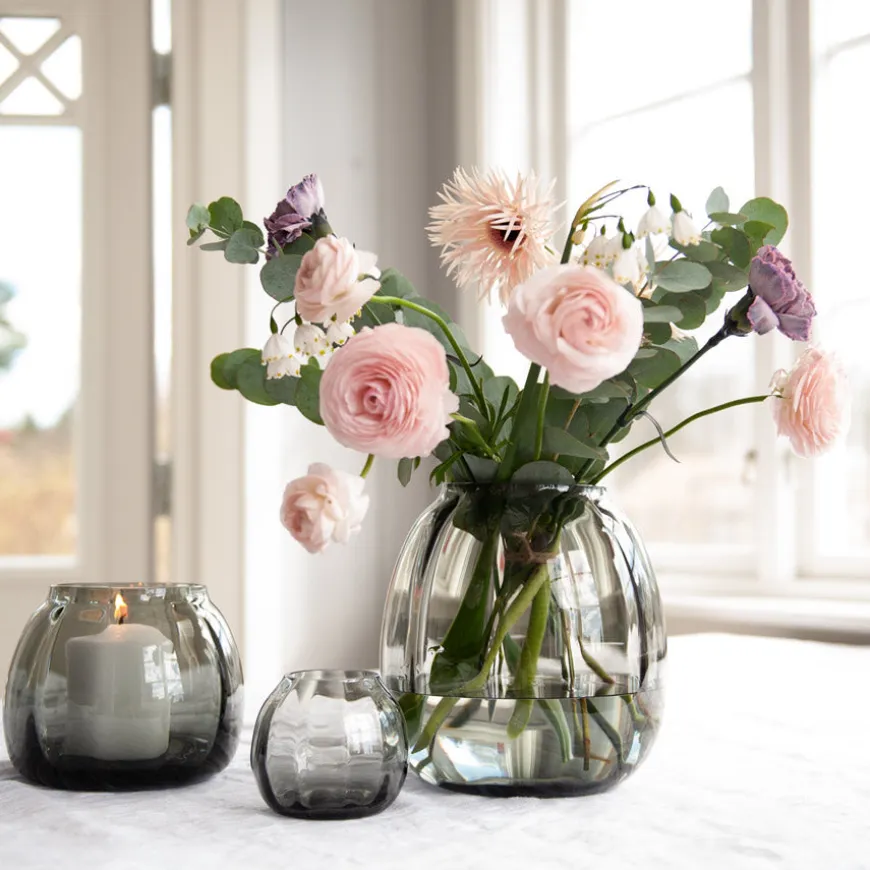 ELLA VASE 22 CM RØKGRÅ
