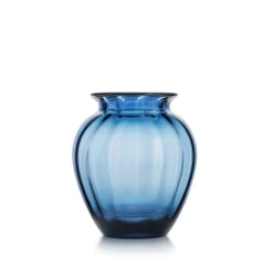 EMILY VASE 23 CM BLÅ OPTIKK