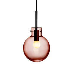 KRYSTALLKULE TAKLAMPE GLATT MORGENRØD 160MM