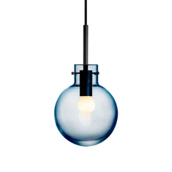 KRYSTALLKULE TAKLAMPE GLATT STÅLBLÅ 160MM