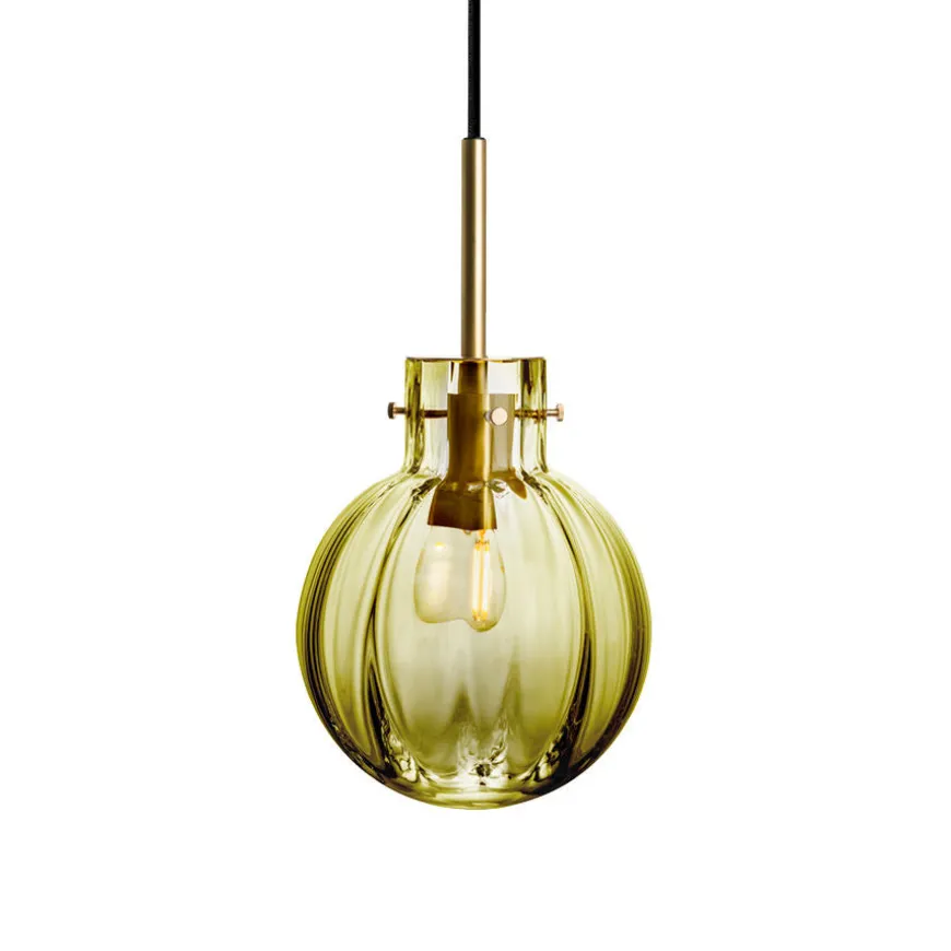 KRYSTALLKULE TAKLAMPE OPTIKK OLIVEN 160MM