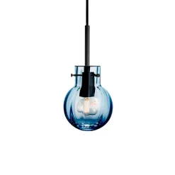 KRYSTALLKULE TAKLAMPE OPTIKK STÅLBLÅ 120MM