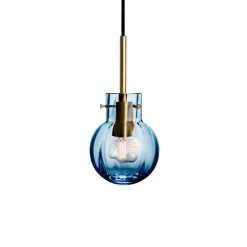 KRYSTALLKULE TAKLAMPE OPTIKK STÅLBLÅ 120MM
