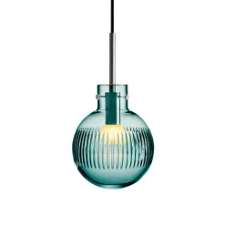 KRYSTALLKULE TAKLAMPE SKJÆR BLÅGRØNN 160MM