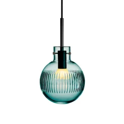KRYSTALLKULE TAKLAMPE SKJÆR BLÅGRØNN 160MM