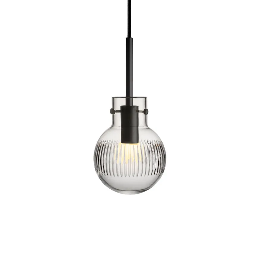 KRYSTALLKULE TAKLAMPE SKJÆR KLAR 120MM