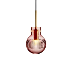 KRYSTALLKULE TAKLAMPE SKJÆR MORGENRØD 120MM