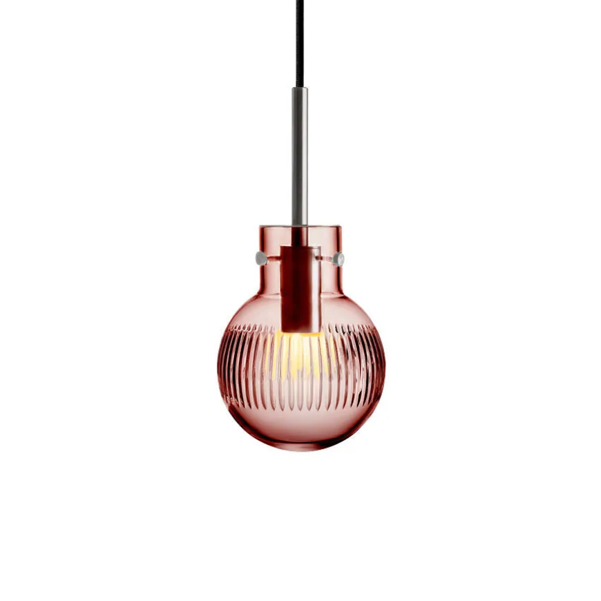 KRYSTALLKULE TAKLAMPE SKJÆR MORGENRØD 120MM