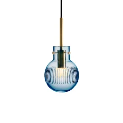 KRYSTALLKULE TAKLAMPE SKJÆR STÅLBLÅ 120MM
