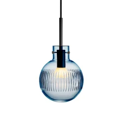 KRYSTALLKULE TAKLAMPE SKJÆR STÅLBLÅ 160MM