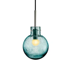 KRYSTALLKULE TAKLAMPE SODA BLÅGRØNN 160MM