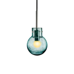 KRYSTALLKULE TAKLAMPE SODA BLÅGRØNN 120MM