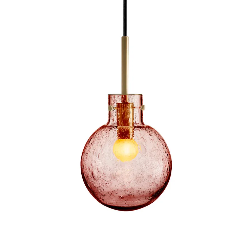 KRYSTALLKULE TAKLAMPE SODA MORGENRØD 160MM
