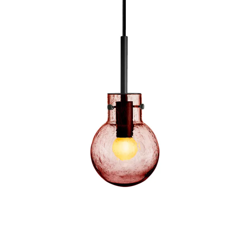 KRYSTALLKULE TAKLAMPE SODA MORGENRØD 120MM
