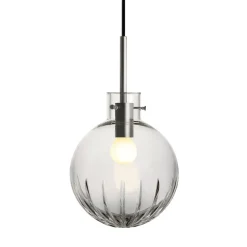 KRYSTALLKULE TAKLAMPE STOR STJERNE KLAR 200MM
