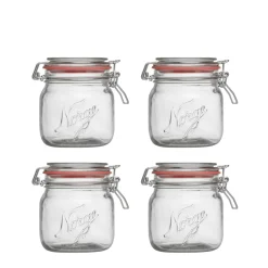 NORGESGLASSET OPPBEVARINGSGLASS 0,4L HENGSLET LOKK 4PK